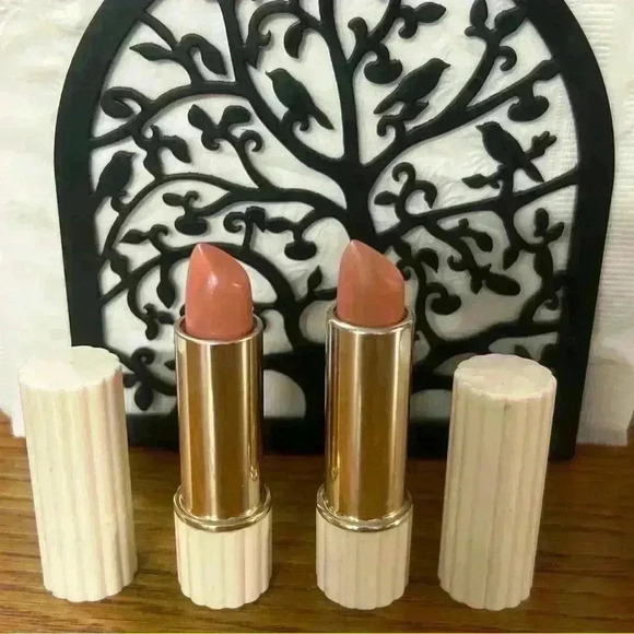 New Estée Lauder dead Stock All Day Lipstick Mocha Pink White Ribbed Case Tube-2 - Picture 1 of 8